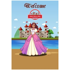 Party Supplies Princess Theme Welcome Poster Board | Personalized or Plain